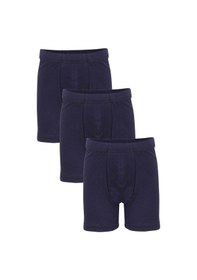 Resim Akbeniz Erkek Çocuk 3'lü Lacivert Boxer Beyaz 