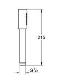 Resim Grohe Rainshower Aqua Stick El Duşu, 1 Akışlı, Fırçalı Altın - 26866gn0 Altın 
