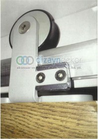 Resim Askılı Sürgü Kayar Kapı Sistemi Frenli-ahşap Kapı 