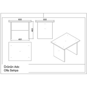 Resim Yurudesign Vario Abcde Ofis Büro Masa Takımı 3 Renk 