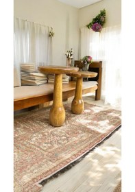 Resim Simillo Wood Ahşap 2'li Set Konik Model Mantar Yan Sehpa Modern Fiskos / Koyu Cev Kod:7984605132207 Koyu Ceviz 