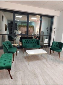 Resim Yesil Babyface Cay Seti Koltuk 2 1 1 Puf Hediye 