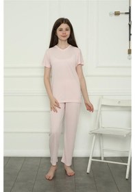 Resim Akbeniz Kız Çocuk Penye Pijama Takım 20400 Pembe 