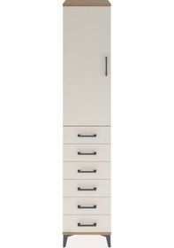 Resim Hyperion Dolap 3 Raflı 6 Çekmeceli Tek Kapaklı 44x44x221 Çam-aytaşı Atlas Çam 