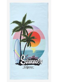 Resim ENDLESS SUMMER Dijital Baskılı 75x150 Cm Plaj Havlusu Açık Mavi 