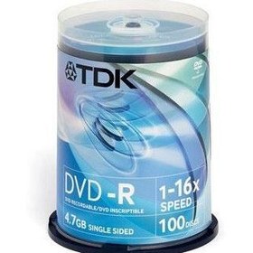 Resim TDK DVD-R 4.7GB 16X 100 Cakebox 