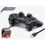 Resim HADRON Kablolu Oyun Kolu Doubleshock PC Uyumlu Çift Titreşimli Analoglu 