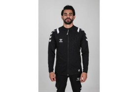 Resim Hummel Dream Kamp Eşofman Üstü Siyah Düz Desenli XS Kadın Rahat Kesim Sezonluk 