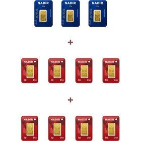 Resim Nadir Gold 24 Ayar 15,5 Gram Külçe Altın 3 Adet 2,5 Gram Külçe Altın + 8 Adet 1 Gram Külçe Altın 