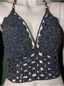 Resim Freya Design Göğüs Ve Bel Dekolteli Boyundan Bağlamalı Cool Şık Crop Bluz 