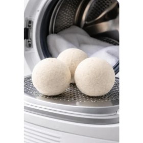 Resim Eco Lounge Doğal Xxl Yün Kurutma Topu (3’lü Set) - Çamaşır Kurutma Makinesi Için 