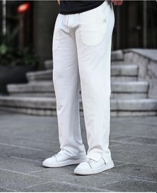 Resim Tmb Fitilli Yırtmaçlı Baggy Eşofman Beyaz Beyaz 