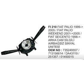 Resim Sinyal Far Silgi Kolu Fiat Siena 1998- 504626892 