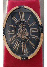 Resim Evdema Çarklı Duvar Saati 68 50 8 Cm Kahverengi 