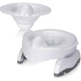 Resim Potette Premium Portatif Katlanabilir Bebek Lazımlık ve Tuvalet Adaptörü Combo Paket (Beyaz) 