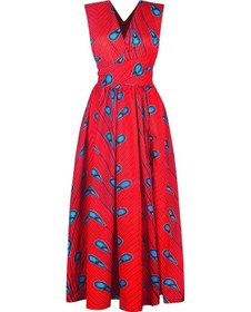 Resim Sones Bayan Tüy Baskılı Dantel Yırtmaçlı Elbise 80212003 