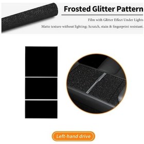 Resim Xuweiwei 2017-2025 Tesla Model 3 Frosted Glitter Pattern Lhd Konsol Vites Kapağı Karbon Fiber Kılıf 
