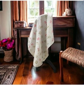 Resim Çok Amaçlı Bebek Müslin Bezi Battaniye 72 Cm X 72 Cm 