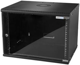 Resim 9U Duvar Tipi Soft Serisi Network Server Kabinet, 400mm Derinlik, Server Rack Kabinet Muhafazası, 4mm Temperli Darbelere Karşı Dayanıklı Ön Cam Panel, IT Ekipmanları Muhafaza kabini 
