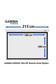 Resim Gamma Screens 180x180 Motorlu Projeksiyon Perdesi 