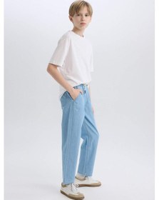 Resim DeFacto Erkek Çocuk Straight Fit Düz Paça Basic Düz Jean Pantolon B5740A825SMNM39 
