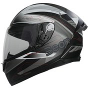 Resim Beon B-507 FF05 Full Face Motosiklet Kaskı Beyaz Gri Siyah 