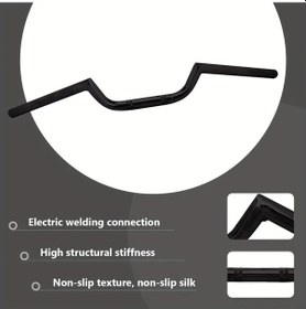 Resim Hightower Black Cafe Racer Ace Clubman Stili 22mm 7/8" Universal Motosiklet Gidon Sportster 1200 883 Touring Chopper Bobber 