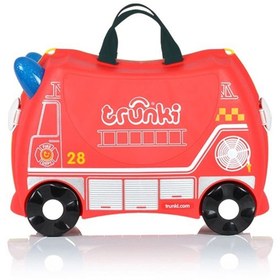 Resim Trunki Çocuk Bavulu İtfaiye Aracı Frank 