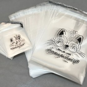 Resim 50/100 adet Sevimli Kedi Temalı Kendinden Yapışkanlı Plastik OPP Hediye Çantaları, Sevimli Kedi İllüstrasyonlarıyla Süslü, Takılar, Çikolatalar ve Küçük Hediyeler için Dayanıklı ve Yeniden Kullanılabilir, Kedi Severler İçin Hediye 