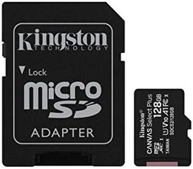 Resim Kingston Canvas Select Plus 128GB UHS-I, U1, V10 microSD Hafıza Kartı SDCS2/128GB Siyah 