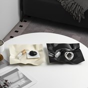 Resim Nordic Style Paslanmaz Çelik Dekoratif Tepsi - Soyut Sanat Düzensiz Takı ve Kozmetik Organizatörü, Ev, Parti, Festival için Uygun Lacivert Bitiş, Büyük ve Küçük, Takı Tepsi, Parti Aksesuarları, Zarif Süsler, Sağlam Yapı, Masaüstü, Banyo Tezgahı, Oturma Odası Dekorasyonu, Banyo Dekorasyonu, Takı Tepsi 