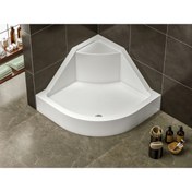 Resim Stina Evan 100x100 Yüksek Oval Oturmalı Duş Teknesi 