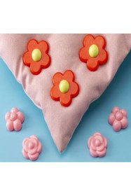 Resim Özasya AVM 8 Adet Çok Amaçlı Kılıf Sabitleyici Düzenleyici Yorgan Sabitleme Iğnesi Düğmeli Klips Gül Pembe 