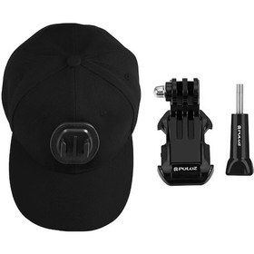 Resim Gaojunshop01 Siyah Puluz Beyzbol Şapkası Djı Osmo Action Ve Diğer Aksiyon Kameraları İçin J Kancalı Bağlantı 