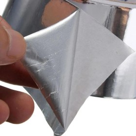 Resim Alüminyum Folyo Bant Yapışkanlı 72 mm x 20 Metre Yanmaz Soba Borusu Bandı 