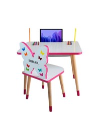 Resim Kişiye Özel Çocuk Oyun Aktivite Masası Takımı Pembe 