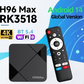 Resim TH96 Max RK3518 TV Kutusu, Android 14, 100Mbps Ethernet Portu, Wifi6, 4K Desteği, H.265/HEVC Ana/Ana10 Akıllı TV Kutusu, USB 2.0/USB 3.0 Destekli TV Set Top Box 
