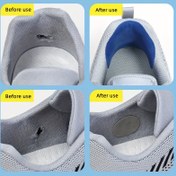 Resim Atletik Ayakkabı Topuk Tamir Yaması - File Üst & İç Astar Aşınmaya Karşı Kumaş, Delik & Çatlakları Önler, Sneaker Restorasyonu için İdeal, Topuk Koruma | Sıkı Uyum Tasarımı | Dokulu Yüzey, Ayakkabı Aksesuarları 