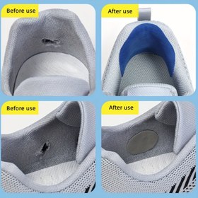 Resim Atletik Ayakkabı Topuk Tamir Yaması - File Üst & İç Astar Aşınmaya Karşı Kumaş, Delik & Çatlakları Önler, Sneaker Restorasyonu için İdeal, Topuk Koruma | Sıkı Uyum Tasarımı | Dokulu Yüzey, Ayakkabı Aksesuarları 