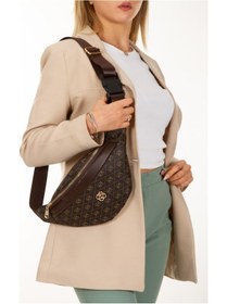 Resim Newish Polo Kadın Desenli Çapraz Omuz Askılı Bel Omuz Çanta Kkhve 