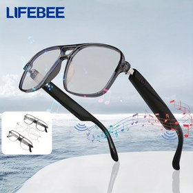 Resim LIFEBEE Akıllı Ses Gözlükleri Dokunmatik Kontrol ile - Kablosuz Yüksek Fideliteli Kulaklıklar Dahili Mikrofonlu, USB Şarj Edilebilir, Eller Serbest Aramalar için Çok Fonksiyonlu Akıllı Gözlük, Sesli Asistan Uyumluluğu 