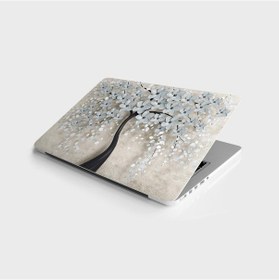 Resim Laptop Sticker Bilgisayar Notebook Pc Kaplama Etiketi 3d Ağaç Gri 