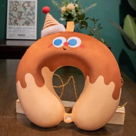 Resim Jump Rabbit Karikatür Hafızalı Köpük U Şeklinde Boyun Yastığı (Yurt Dışından) 