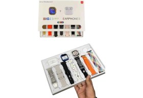 Resim Pileli Store Akıllı Saat ve Air Pro Kulaklık 7 Kordonlu Çok Fonksiyonlu Ikili Set 