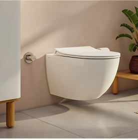 Resim Vitra Sento Rim-ex Asma Klozet Slim Kapak 7748b003-0559, Vitra Gömme Rezervuar Set 768-1851 Beyaz 