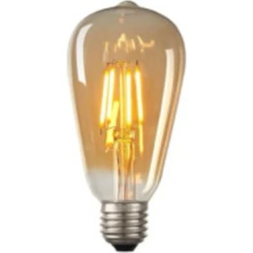Resim Edison Rustik LED Ampul Tekli. Amber E27 Duy Armut Tipi ST64 Dekoratif Vıntage Aydınlatma 