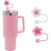 Resim 2 adet Silikon Çayır Üst Kapakları, 10mm Tekrar Kullanılabilir Çayır Uç Kapakları, Spor Su Şişeleri için BPA-Free, Dayanıklı ve Esnek Aksesuar, Hareket Halinde Hidrasyon için Bardak Aksesuarları|Spor Çayır Kapağı|Dayanıklı Çayır Kapağı 