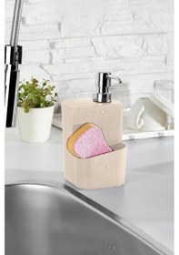 Resim 650 Ml 2&amp 39 Si 1 Arada Akıllı Sabunluk Ve Süngerlik Beyaz 