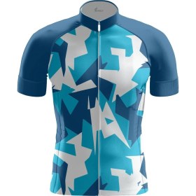 Resim Freysport Ruscham-07 Bisiklet Forması Kısa Kol - Mavi Beyaz 