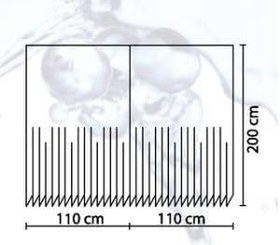 Resim Evdy Banyo Duş Perdesi 4246 Çift Kanat 2X110x200 